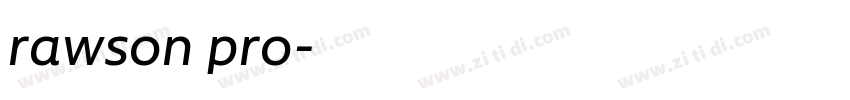 rawson pro字体转换